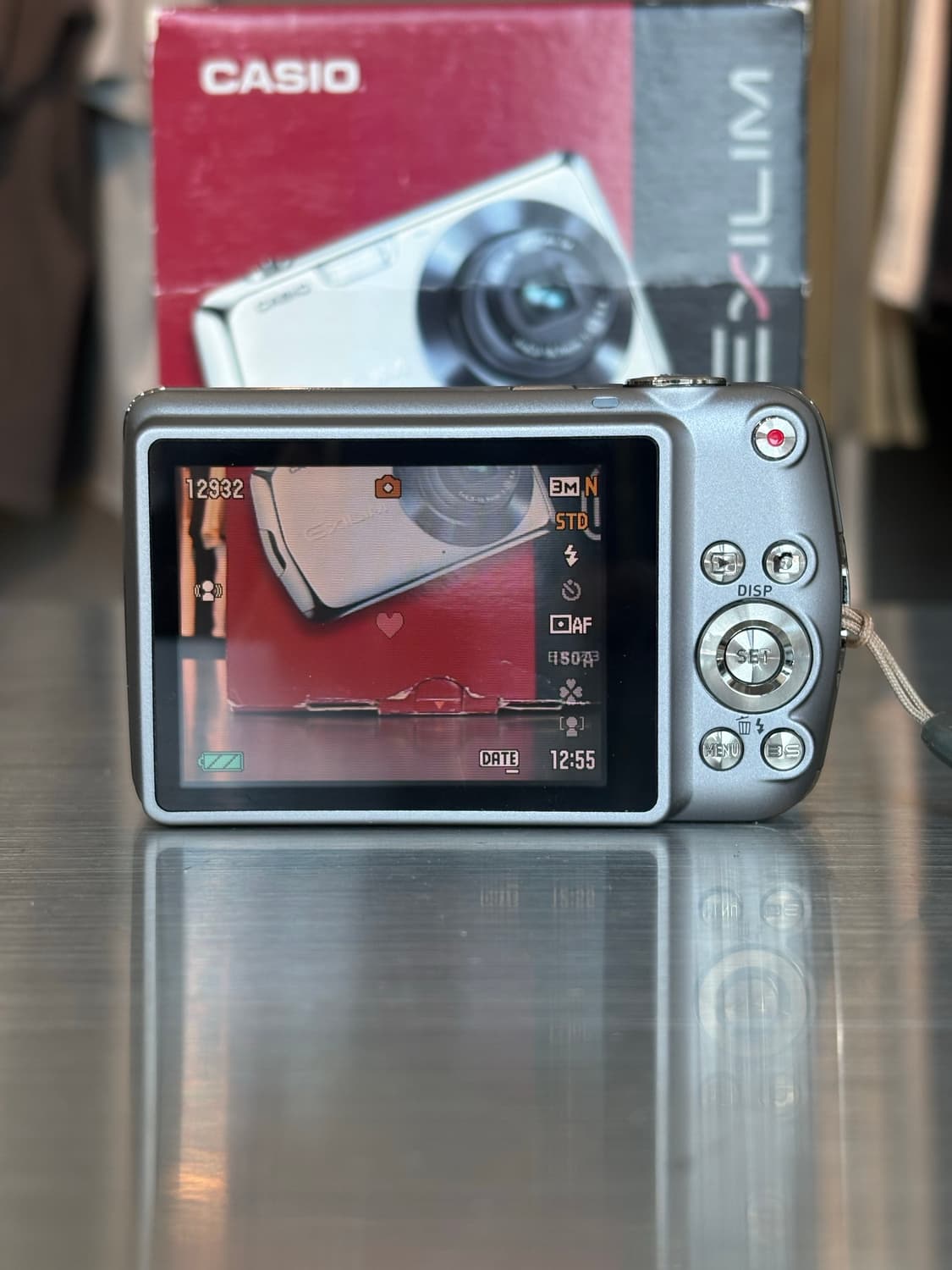 박스O/날짜표시)카시오 ex-z330 실버 빈티지디카 상품이미지3
