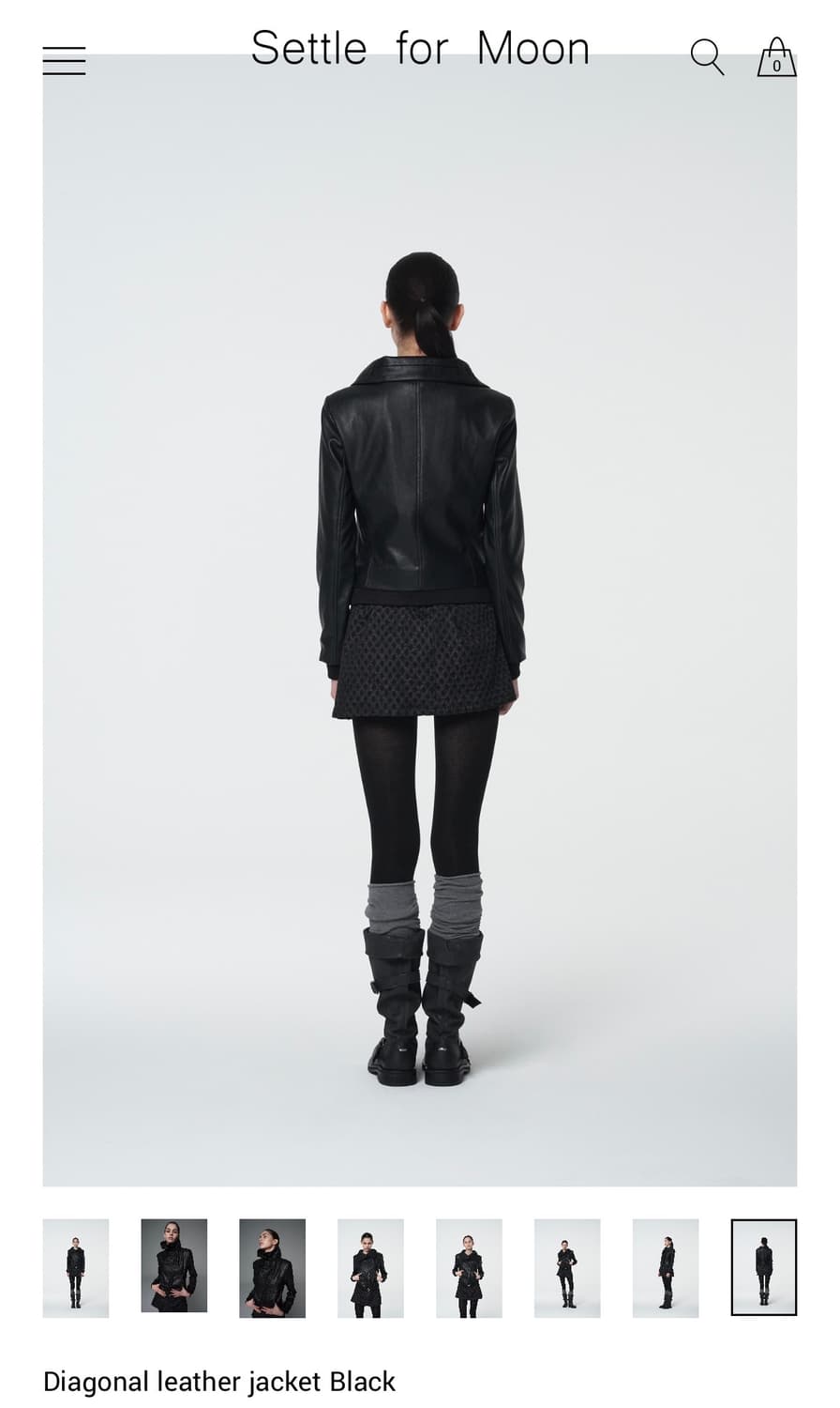 Settle for moon 가죽자켓 상품이미지2