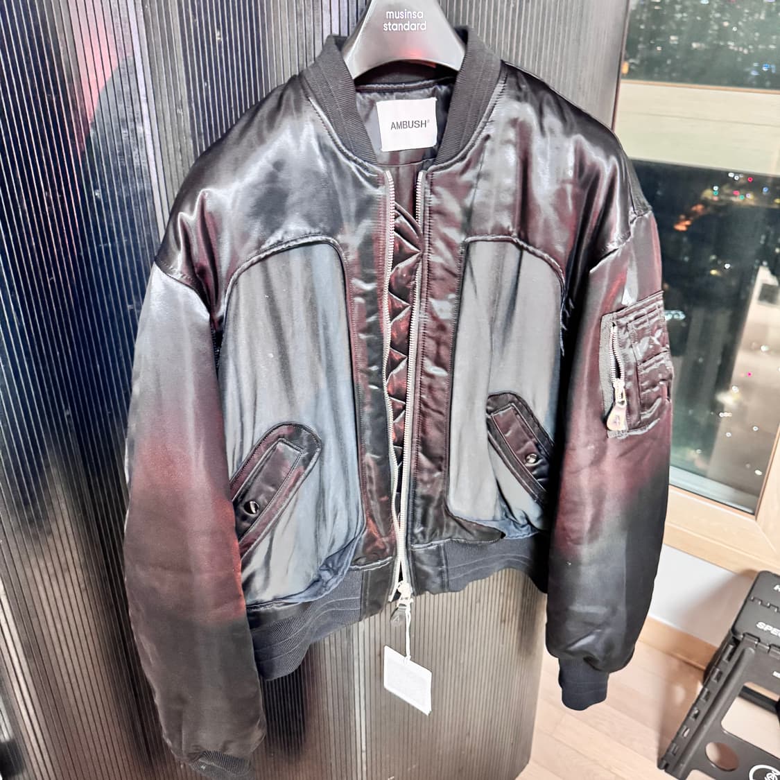 앰부쉬 블랙 봄버 자켓 상품이미지7