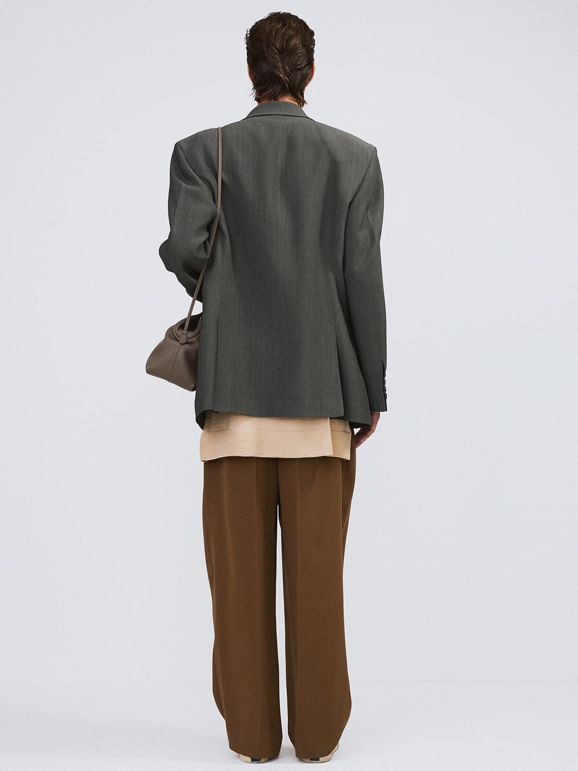 렉토 26SS 오버사이즈 대디 자켓 다크 그레이 상품이미지4