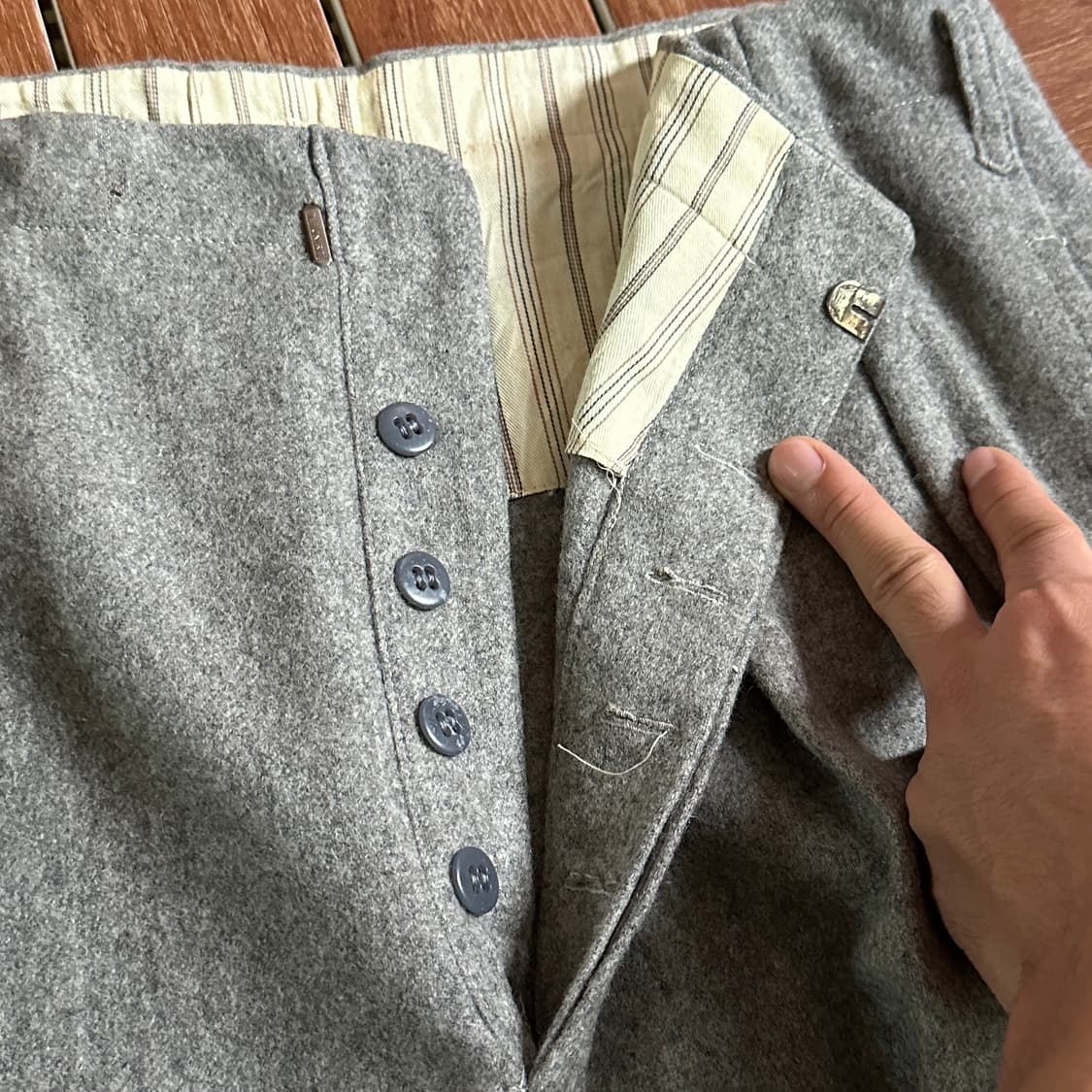 Vintage wool gray balloon trouser pants 상품이미지8