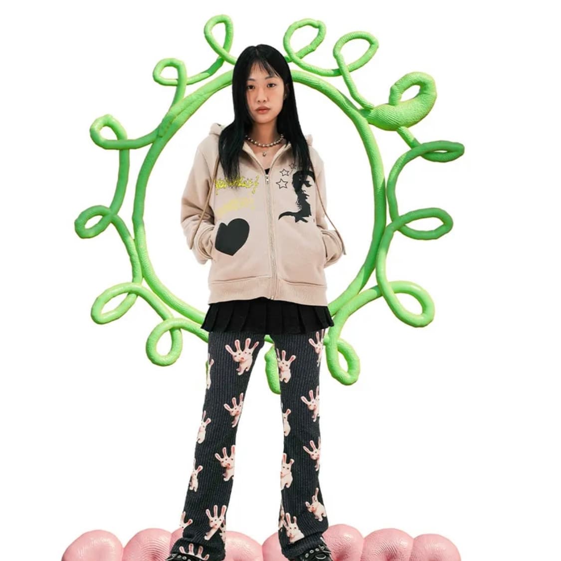 유쓰배쓰 투웨이 플리스 후드집업 상품이미지2