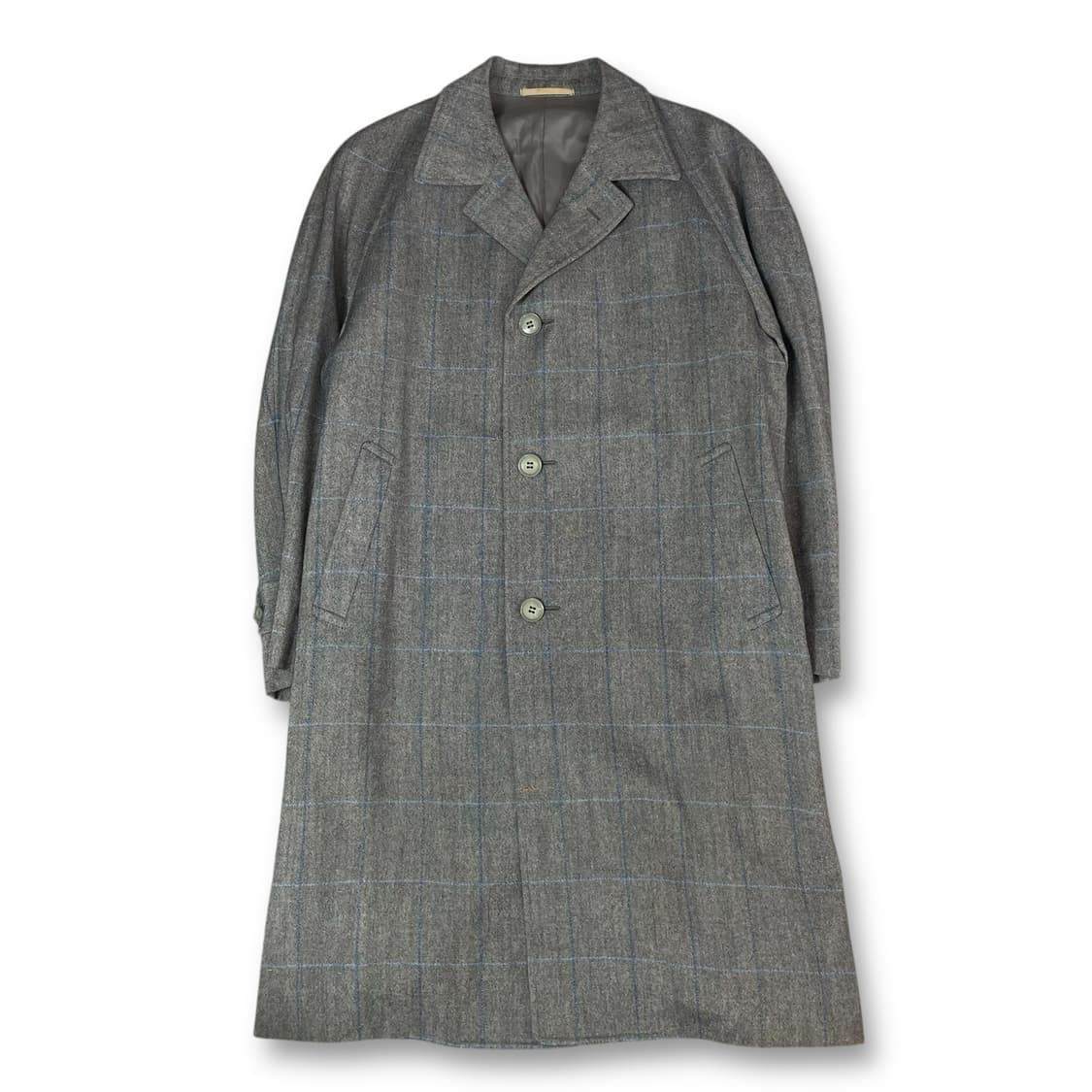 Dormeuil 그레이 블루 체크 싱글 코트 상품이미지1