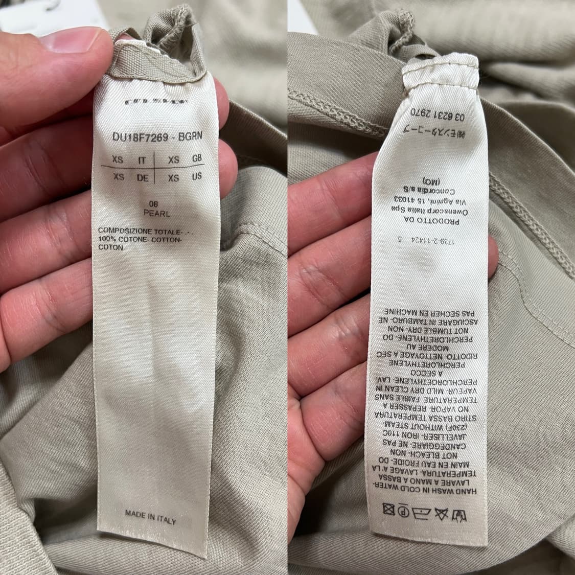 릭오웬스 18FW 다크쉐도우 허슬러 레이어드 긴팔 티셔츠 펄 상품이미지9