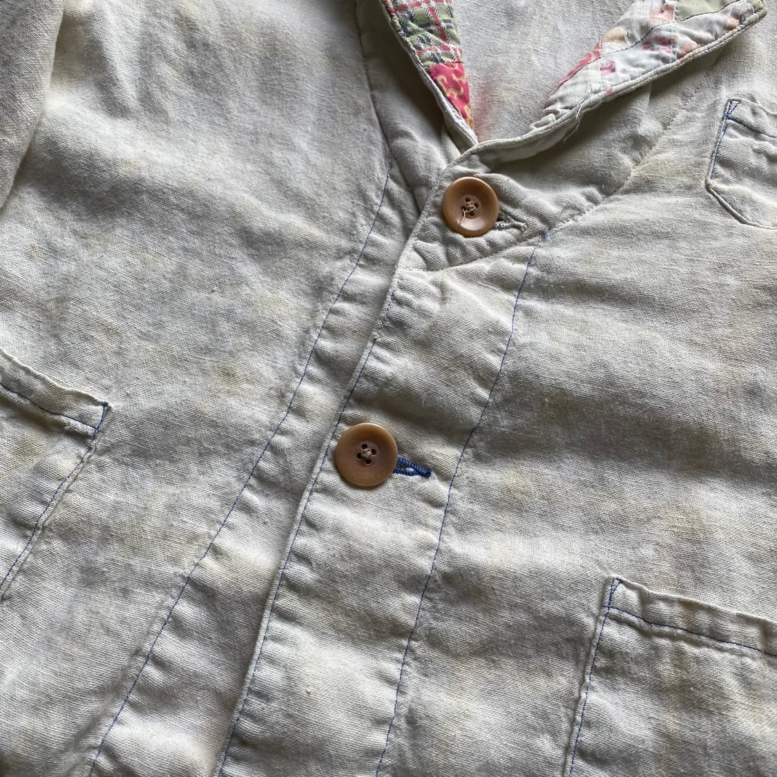 (S) 캐피탈 패치워크 린넨 자켓 상품이미지3