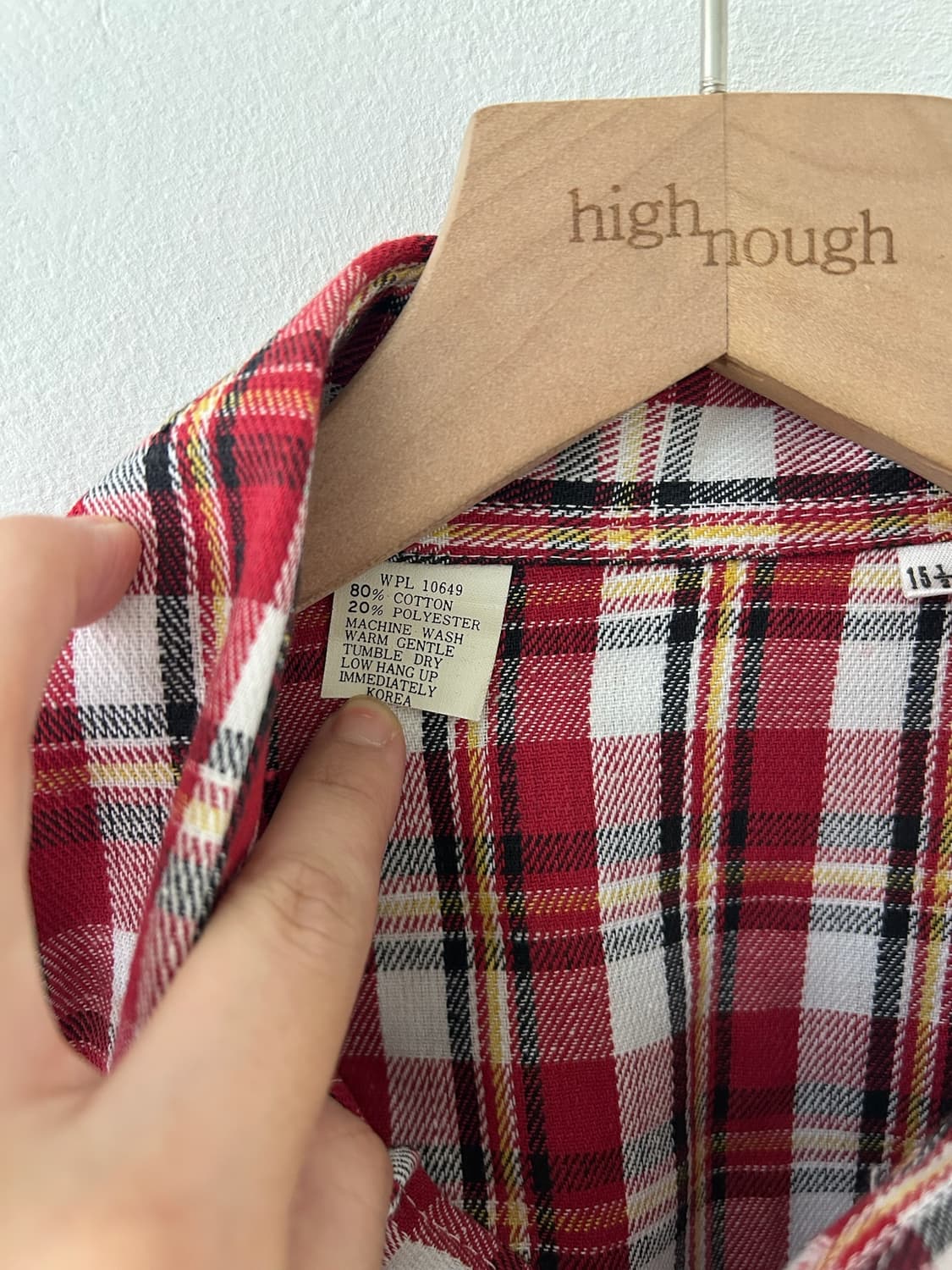 90's red check Western Shirt. 상품이미지5