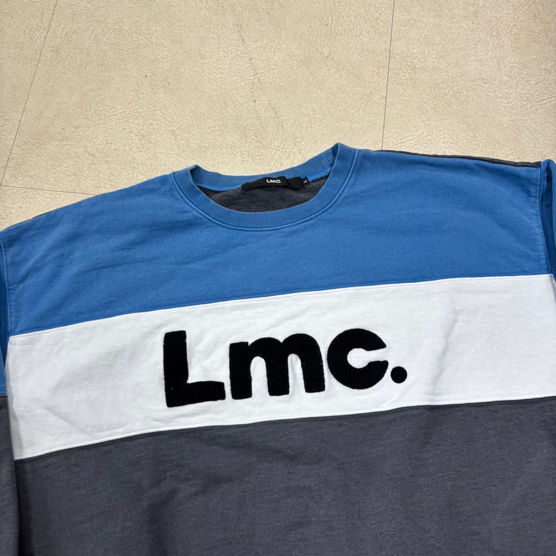Lmc 컬러블럭 빅로고 맨투맨 상품이미지2