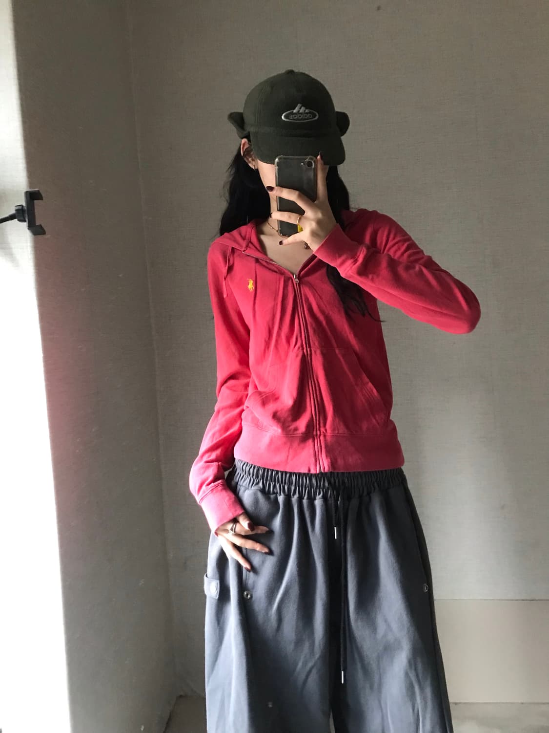 폴로 체리핑크 후드집업 상품이미지5