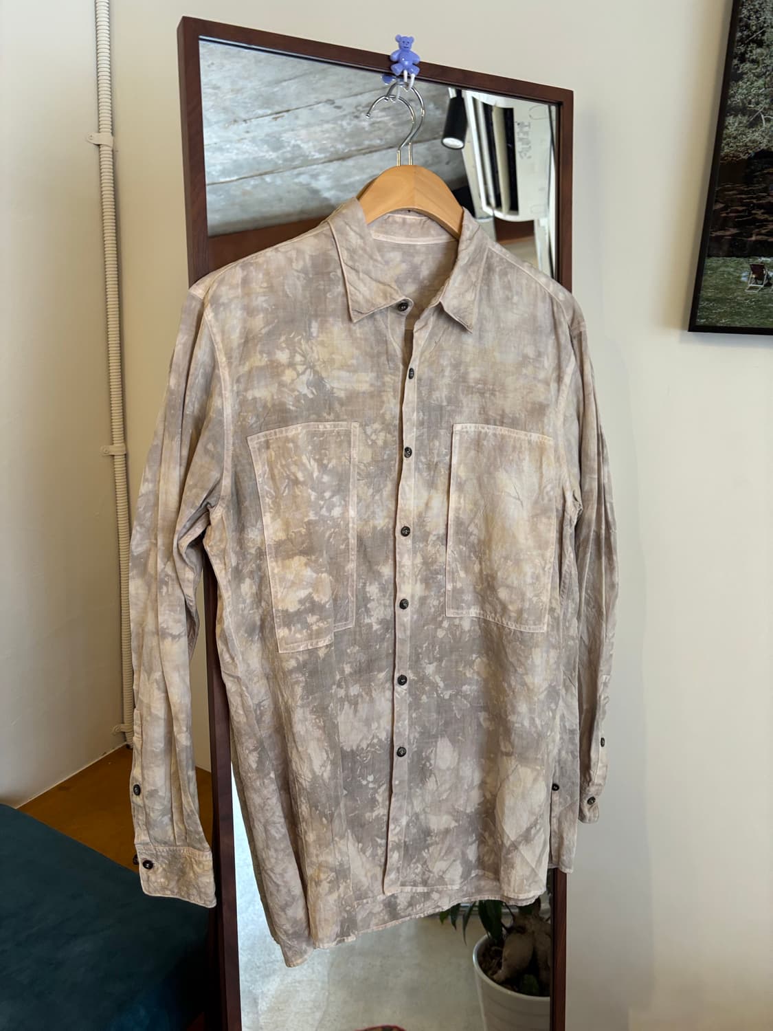 cale 린넨 타이다이 포켓 셔츠 남방 상품이미지3