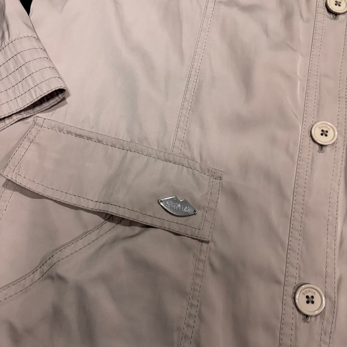 48 소니아 리키엘 컬렉션 베이지 나일론 코트 자켓 상품이미지3