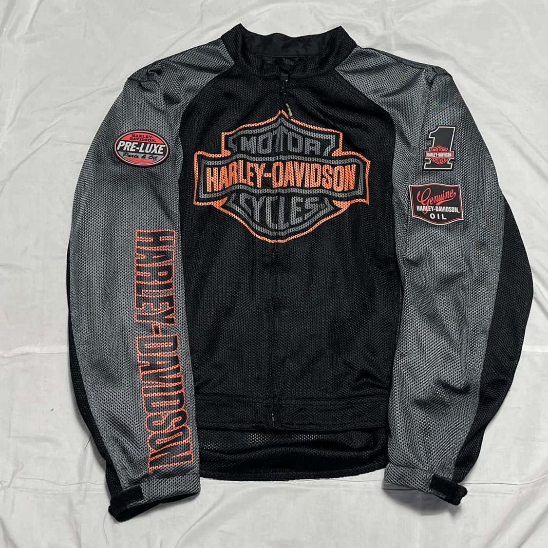 M 할리데이비슨 패치 디테일 매쉬 레이싱 자켓 상품이미지2