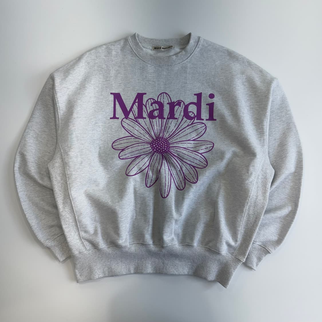 Mardi Mercredi 마르디메크르디 퍼플 로고 멜란지 맨투맨  상품이미지3