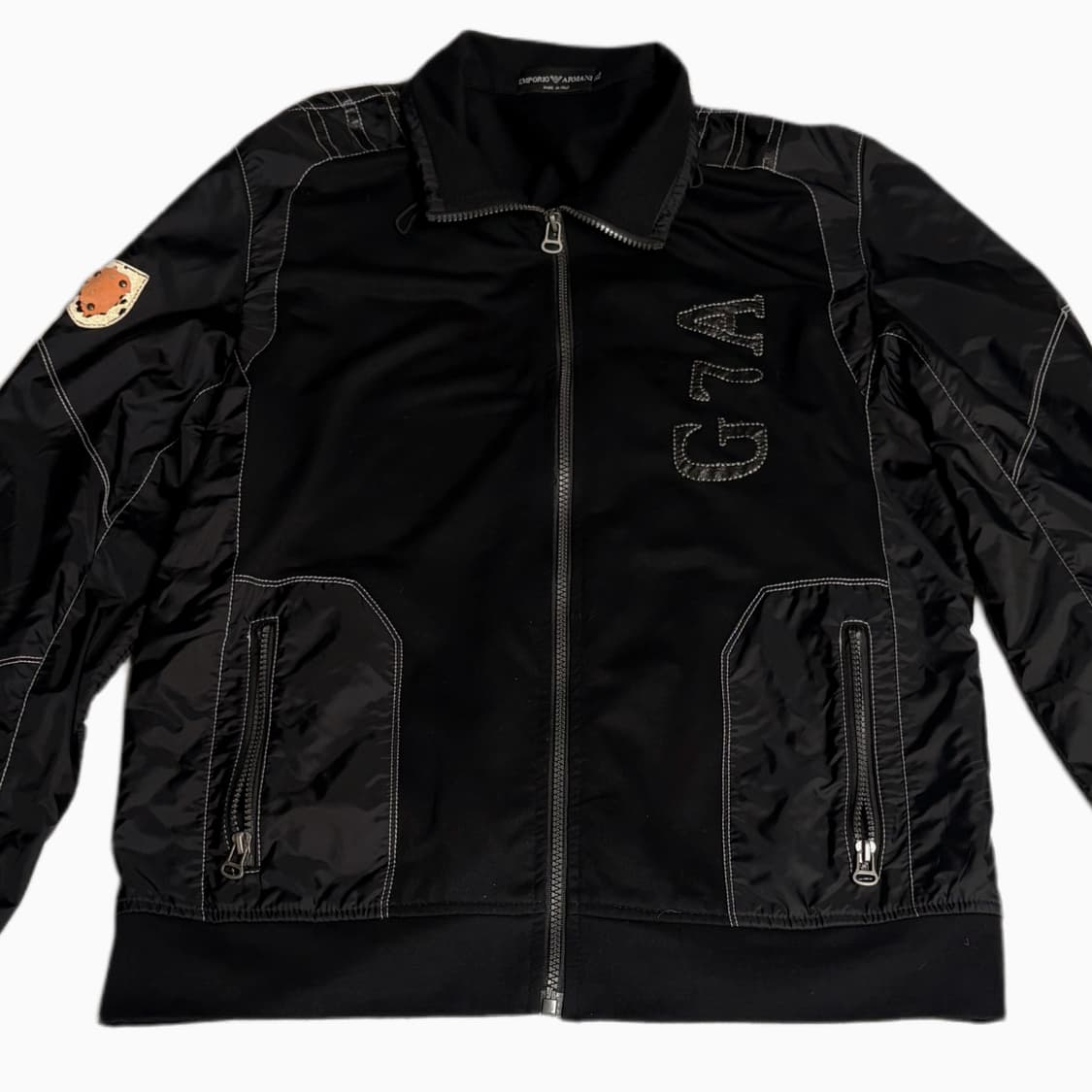 일본 엠포리오 아르마니 아카이브 한정 블랙 레이싱 자켓 상품이미지1