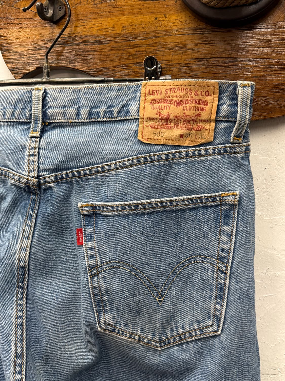 00s Levi's 505 Regular Straight Denim Pa 상품이미지3