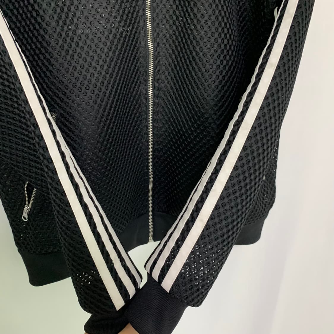 아디다스 삼선 블랙 메쉬 져지 집업 자켓 빈티지 y2k 100 남녀공용 상품이미지4