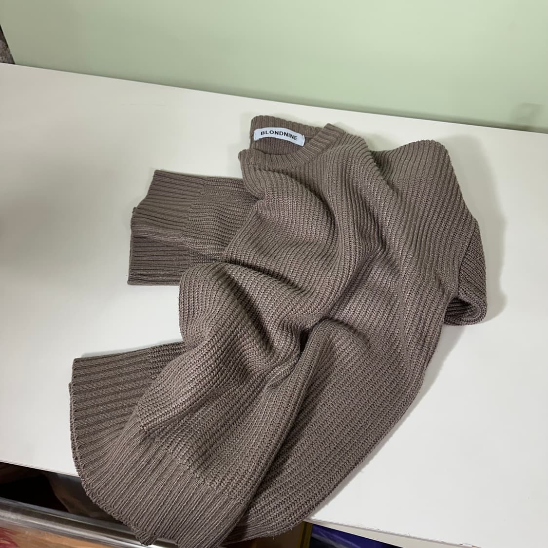 95-100 블론드나인 코코아 짜임 니트 상품이미지1