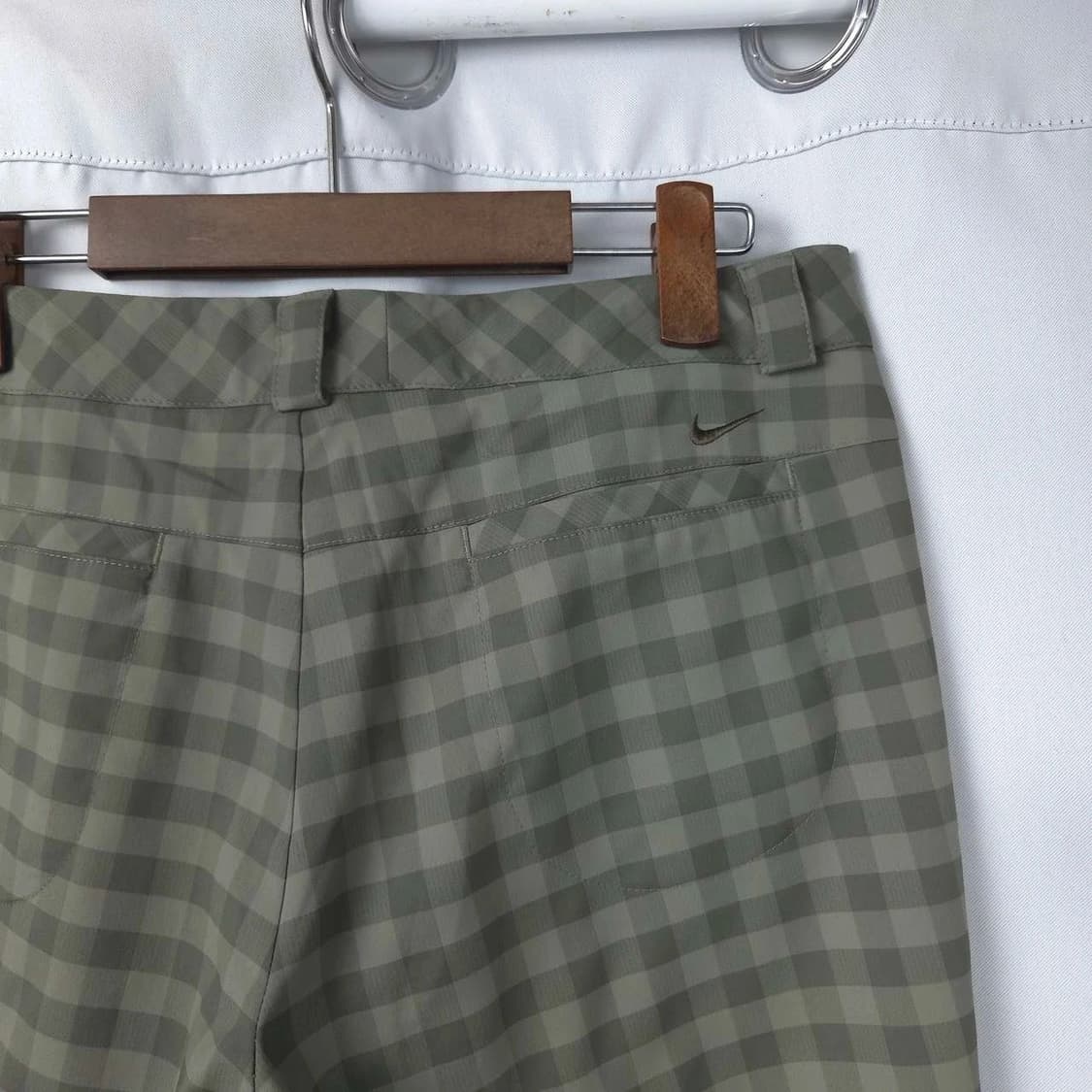 여30 나이키 골프 체크 카키 반바지 상품이미지4
