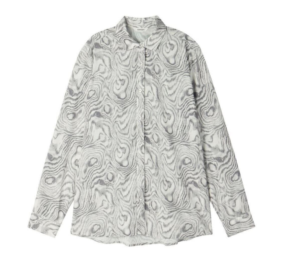 해브빈 HAVEBIN Hole Line Pattern Shirt 상품이미지2