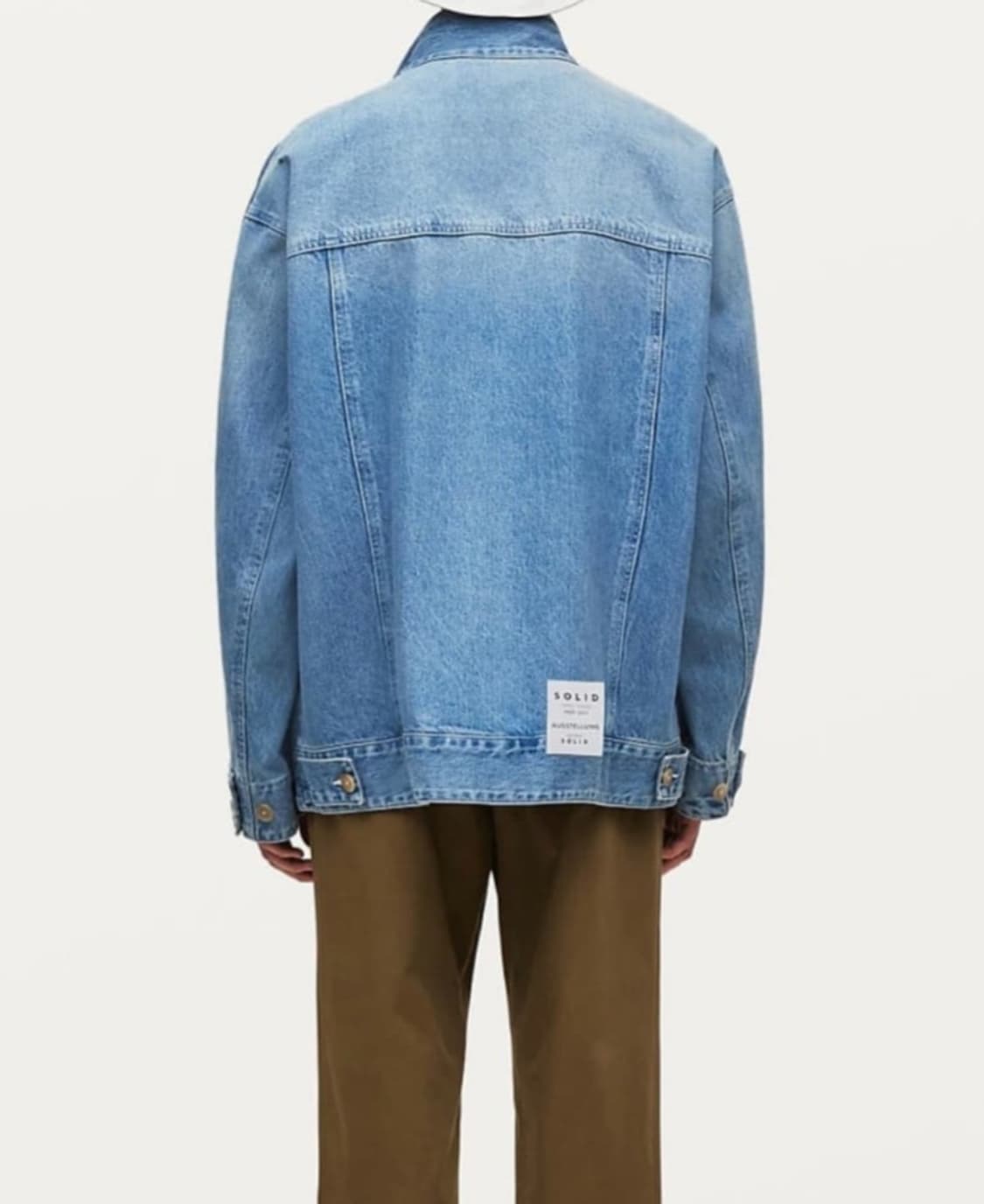 솔리드옴므 하이넥 연청 초어 데님 자켓 46 상품이미지2