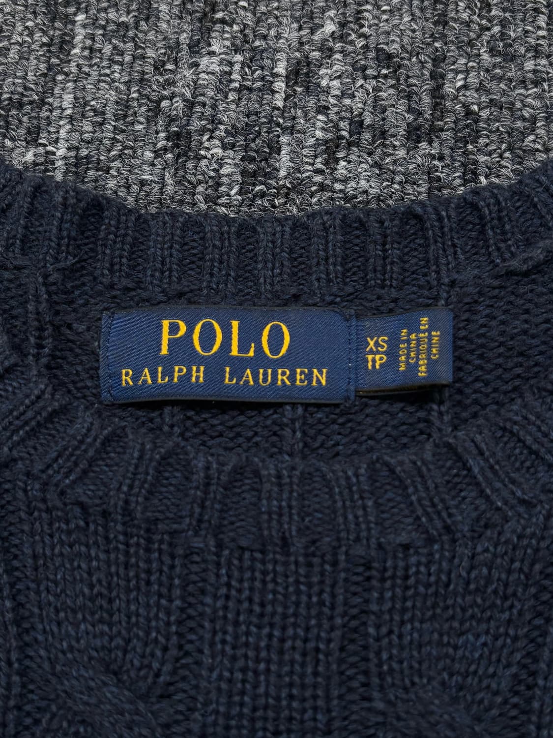 폴로 네이비 꽈배기 니트 상품이미지6