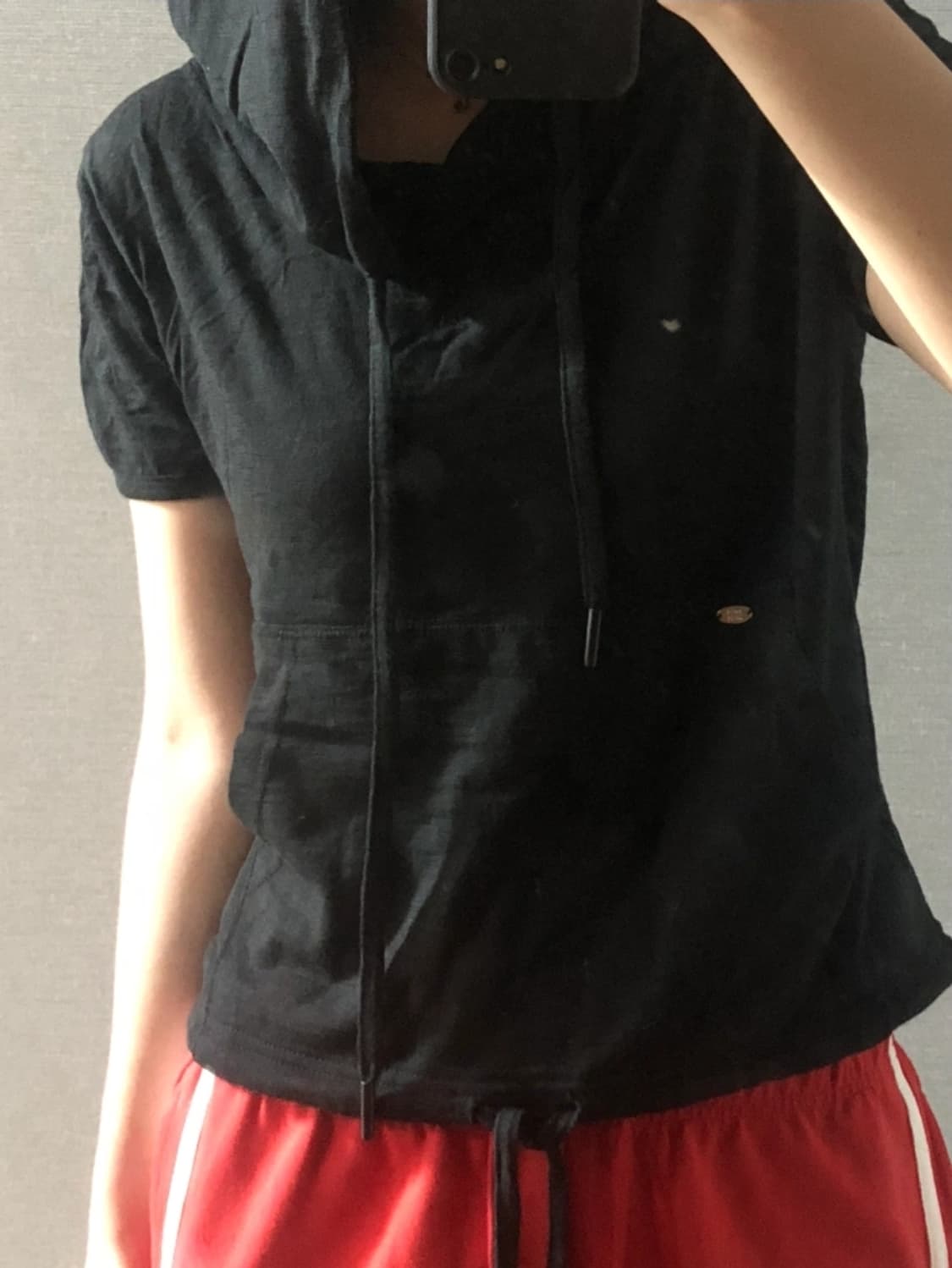 페일제이드 slub hoodie 반팔 후드티 블랙 S 상품이미지1