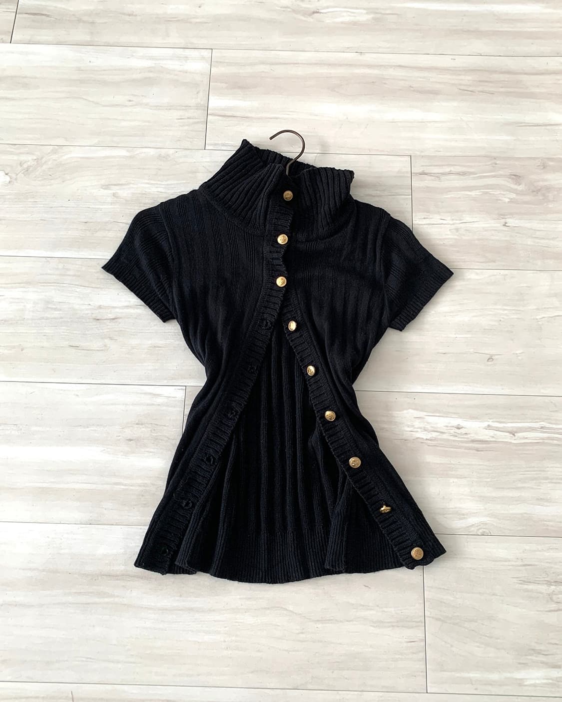 Black casual turtleneck knit top 상품이미지1