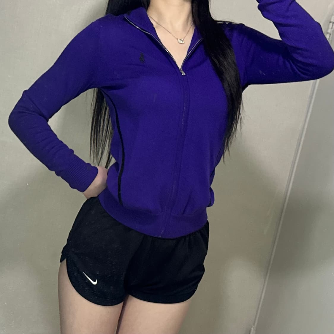 폴로 퍼플 보라색 집업 져지 💜 상품이미지3