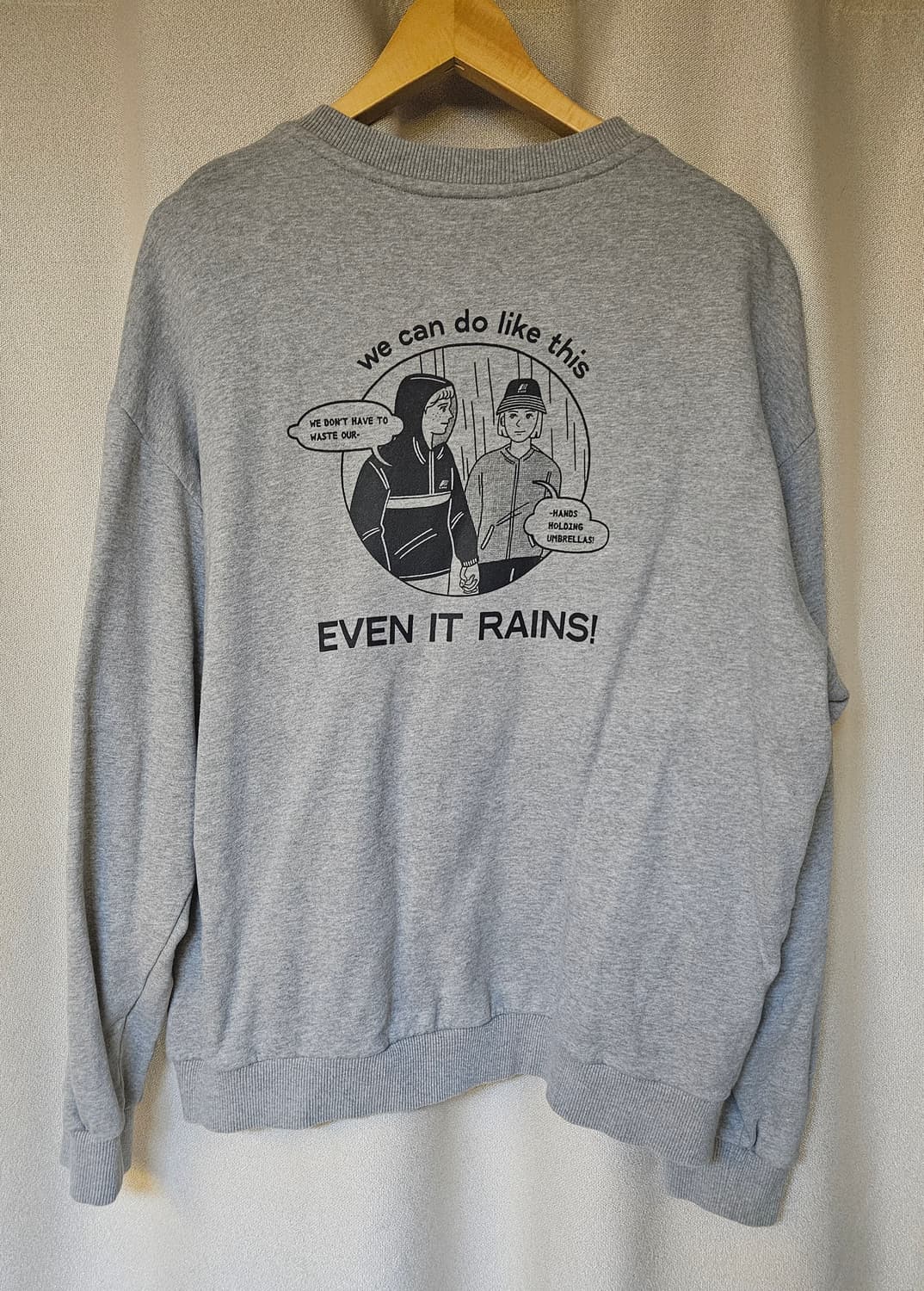 K-WAY(까웨) 멜란지그레이 맨투맨 (XL) 상품이미지1