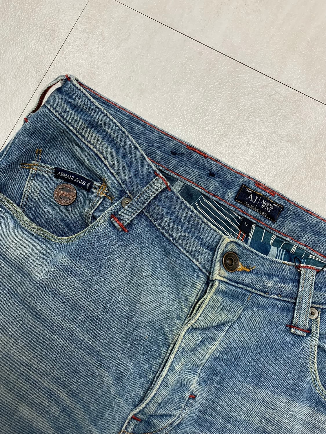 아르마니 진스 워싱 데님 팬츠 #657 상품이미지5