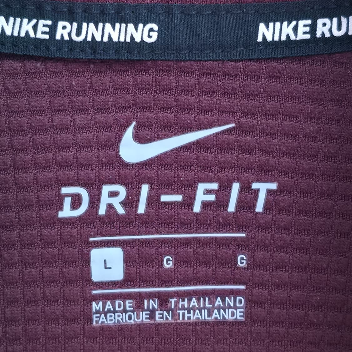 [L] 나이키 러닝 드라이핏 하프집업 기능티 버건디 상품이미지5