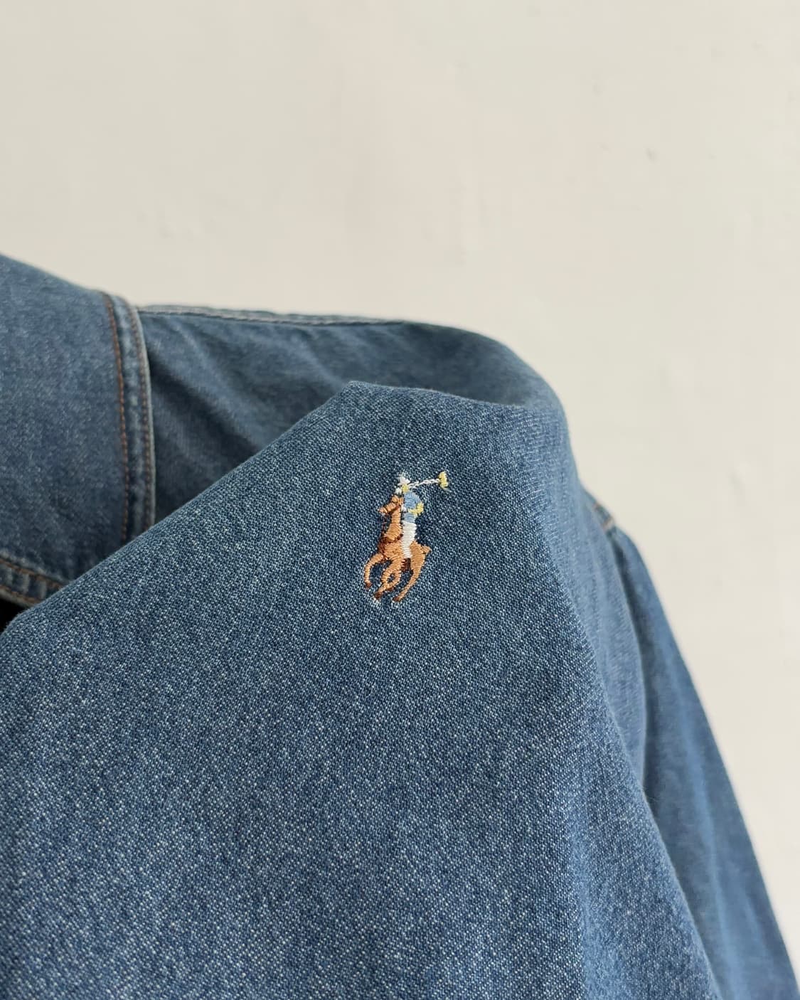 Polo 폴로 랄프로렌 블레어 핏 데님 반팔 셔츠 상품이미지4