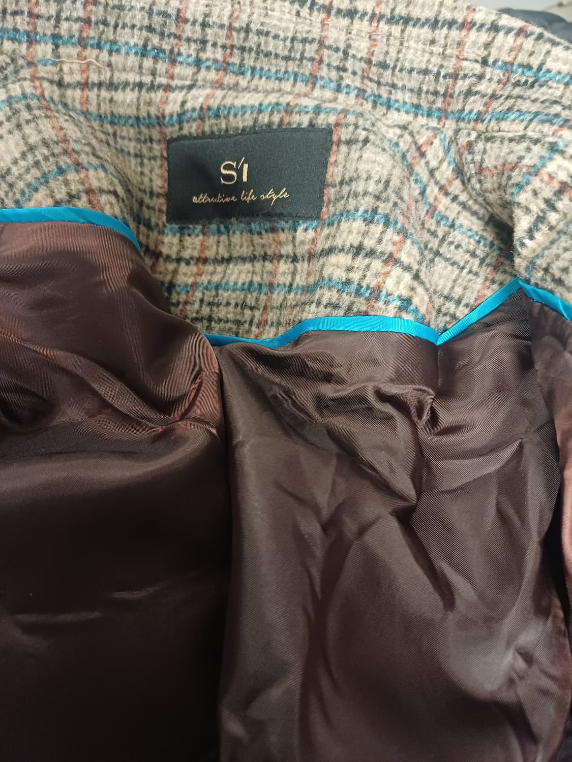 [이태리원단] SI(씨) 여성 자수 포인트 체크 롱코트 (55) 상품이미지7