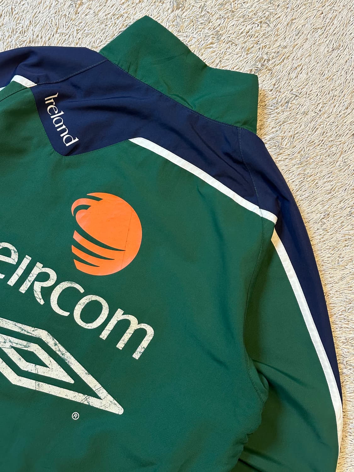 희귀) 엄브로 아일랜드 06-08 배색 바람막이 자켓 그린 상품이미지4