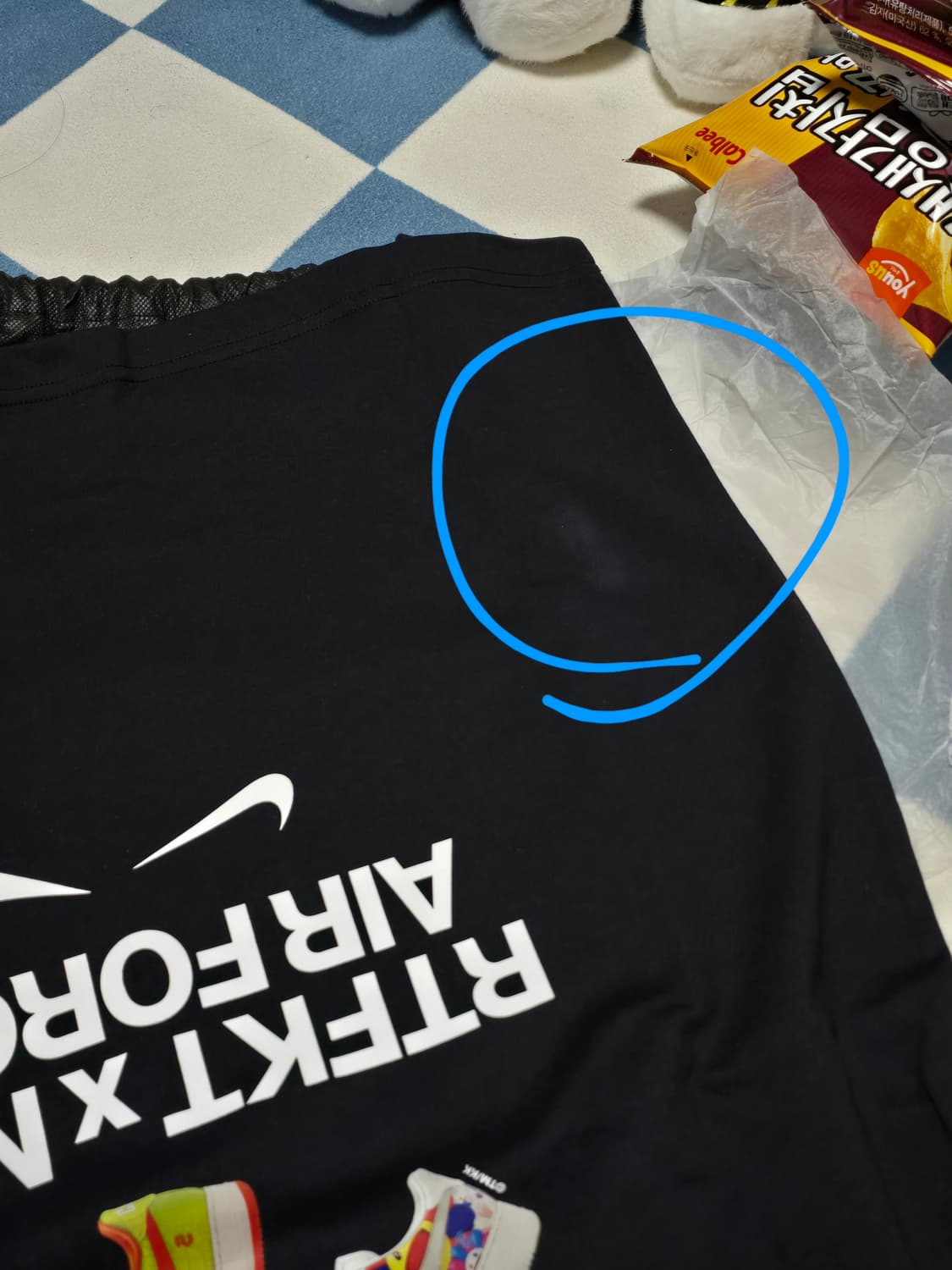 [L] RTFKT x 나이키 에어포스 티셔츠 반팔 블랙 상품이미지6