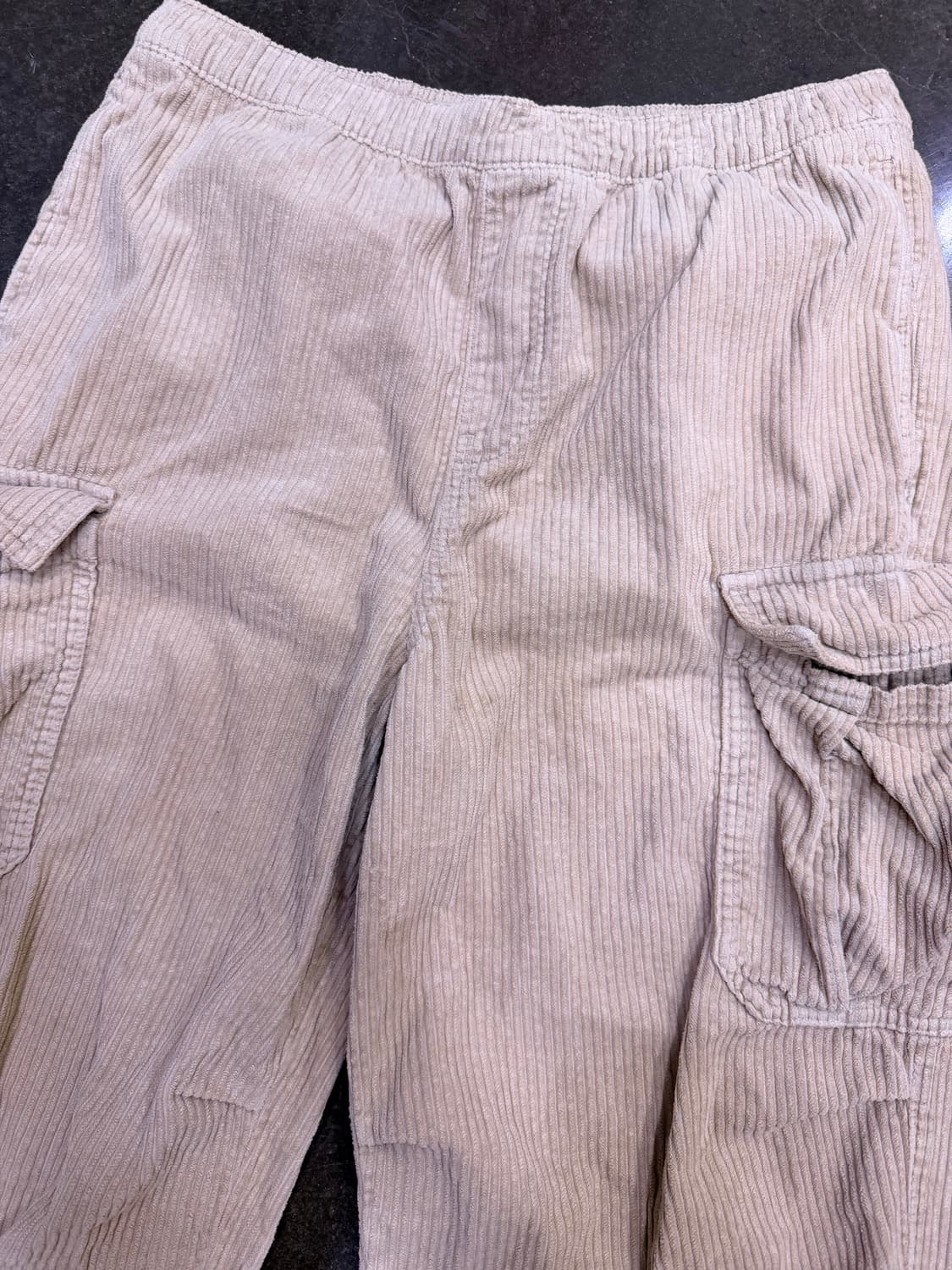 자라 코듀로이 레귤러핏 카고팬츠 아이보리 L 상품이미지5