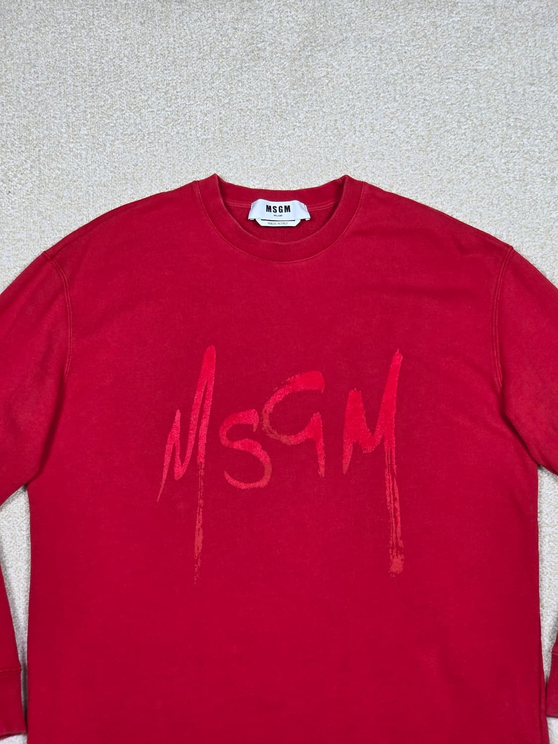 [MSGM] 브러쉬드 로고 맨투맨 | A00334 상품이미지2