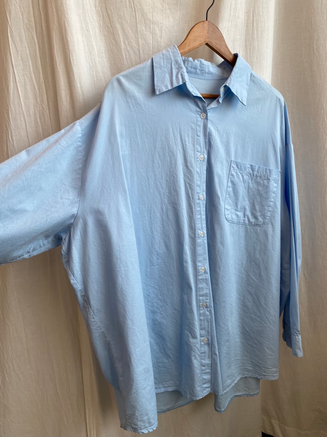 베이직 블루 셔츠(XXL) 상품이미지5