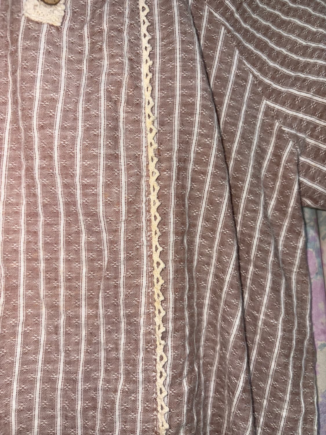 핑크 스트라이프 반소매 블라우스 상품이미지8