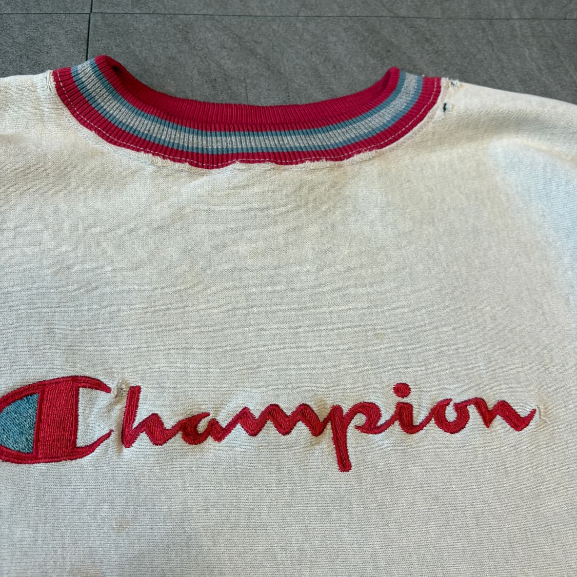 90년대 미국 생산 챔피온 리버스위브 라이트그레이 스웻셔츠 상품이미지4