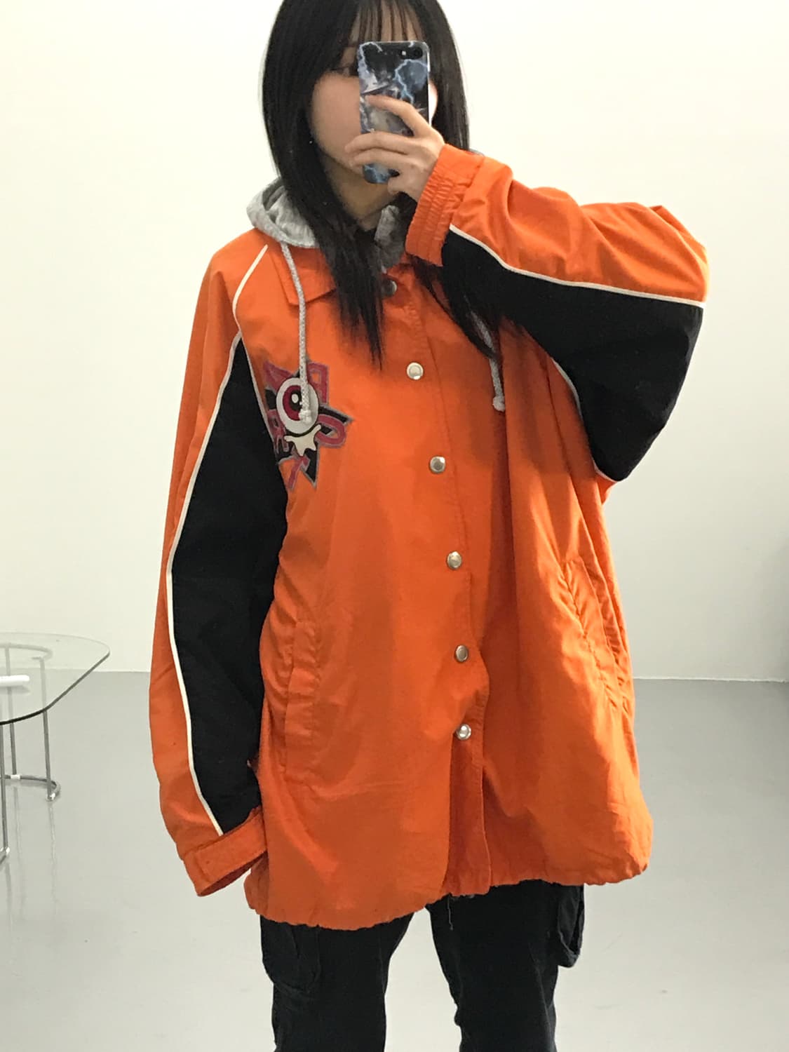 빈티지 오렌지 프린팅 자켓 상품이미지3