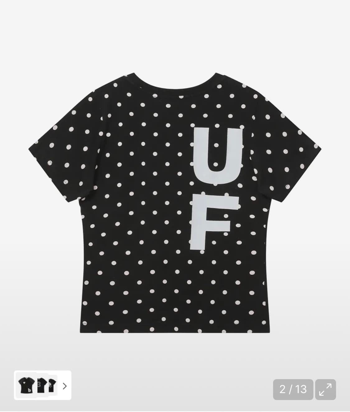 바우프 B logo 슬림핏 티셔츠 [도트 블랙] 상품이미지2