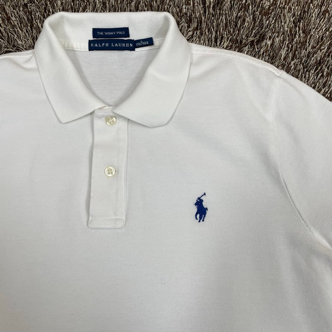 랄프로렌 Ralph Lauren 화이트 스키니핏 반팔 카라티 L 상품이미지3