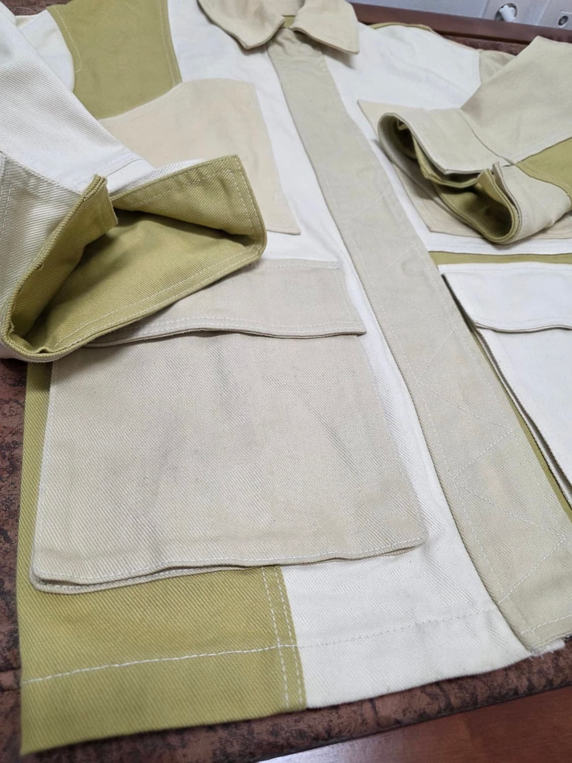 자라 패치워크 개버딘 재킷 M 상품이미지6