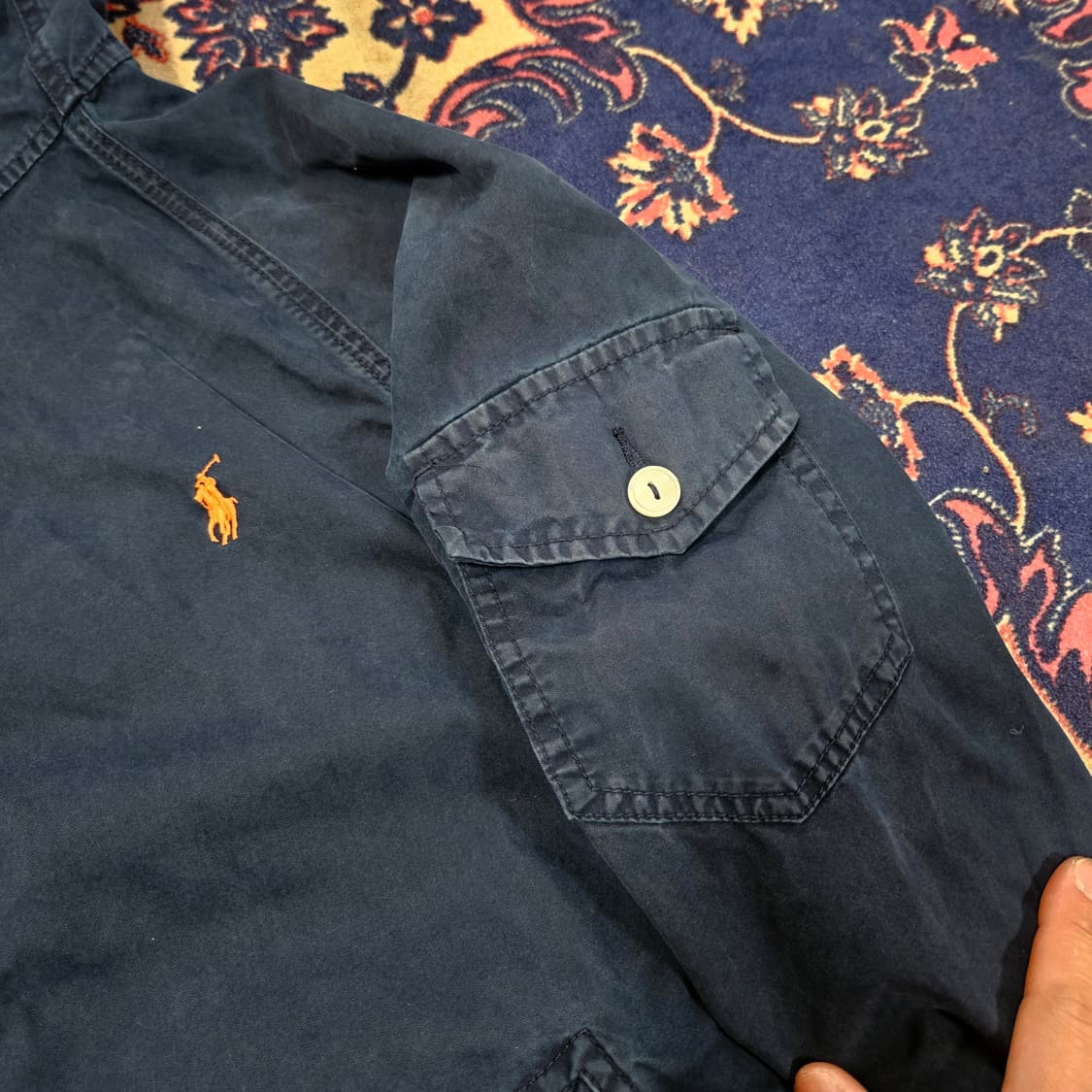 폴로랄프로렌 썬페이드 워시드 코튼 후드 집업 자켓 L  상품이미지6