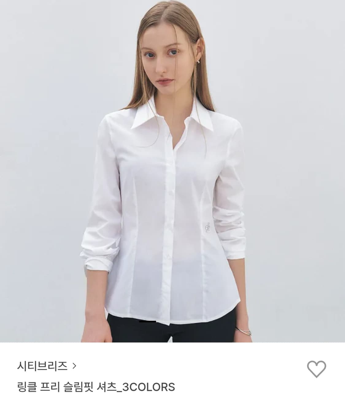 시티브리즈 링클 프리 슬림핏 셔츠 white S 상품이미지1
