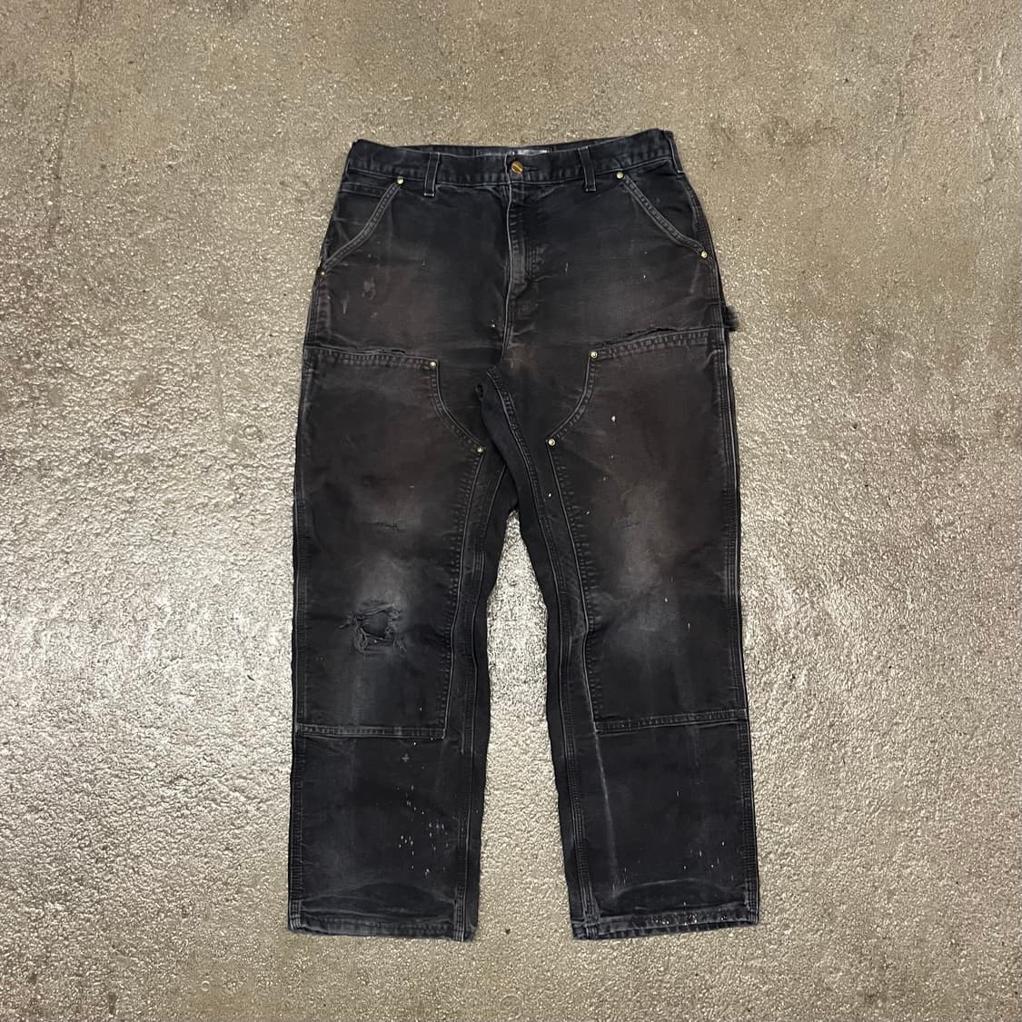 Carhartt 블랙 더블니 팬츠 (33“) 상품이미지1