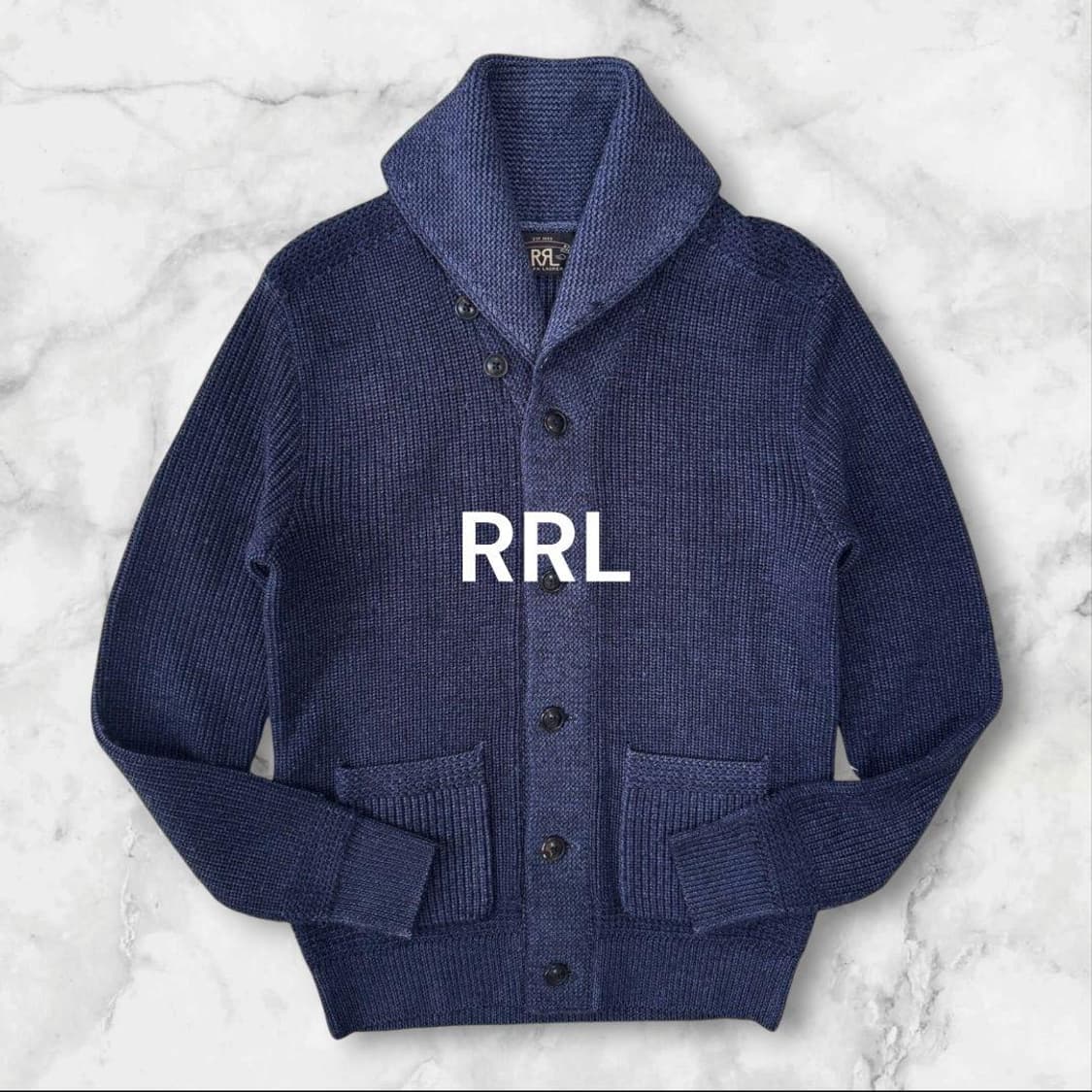 RRL 인디고 핸드 다이드 숄칼라 가디건 상품이미지1