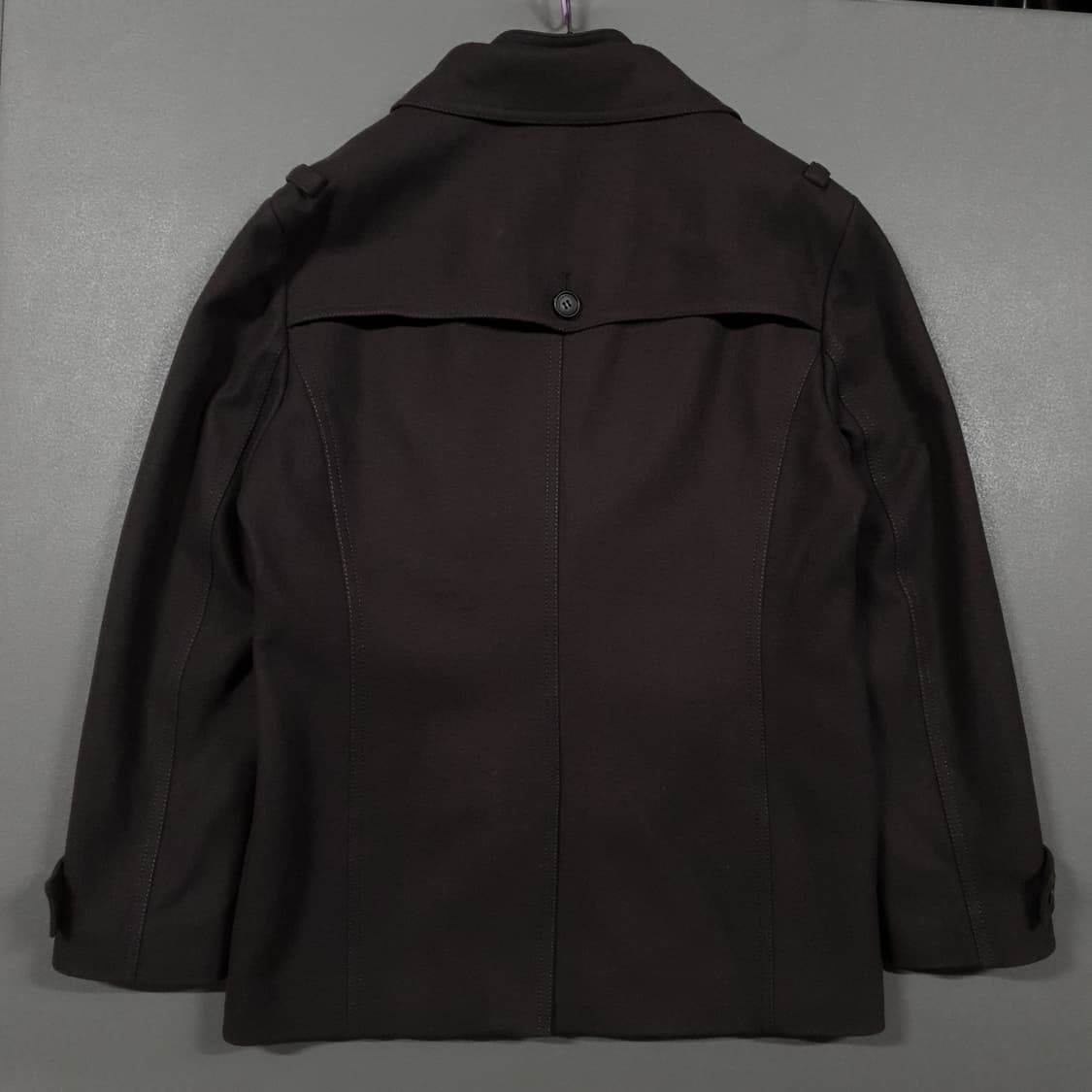 국내 105) 우영미 클래식 더블 버튼 피코트 울 모 하프 코트 브라운 상품이미지10