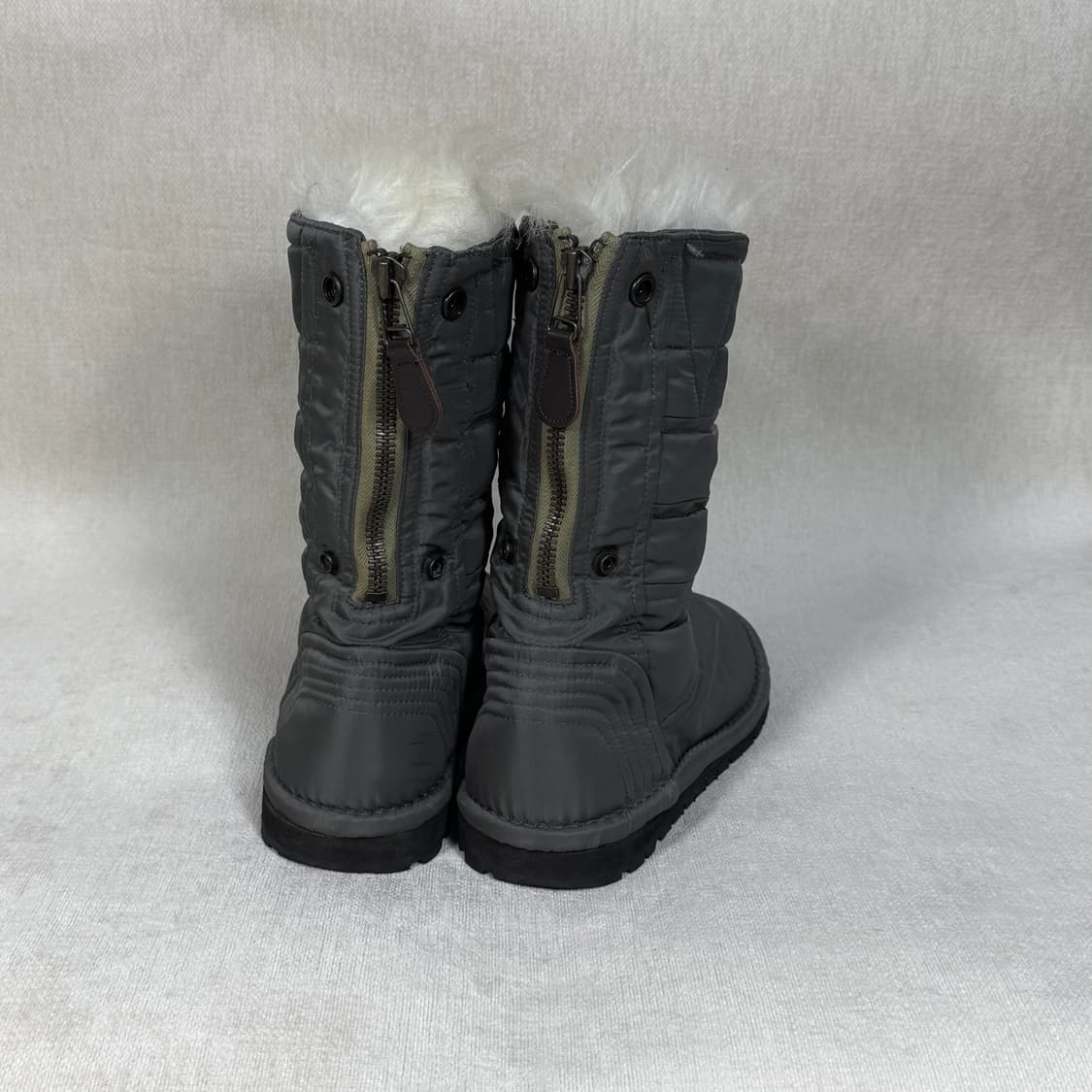 GrayBack Zip nylon fur boots 상품이미지2