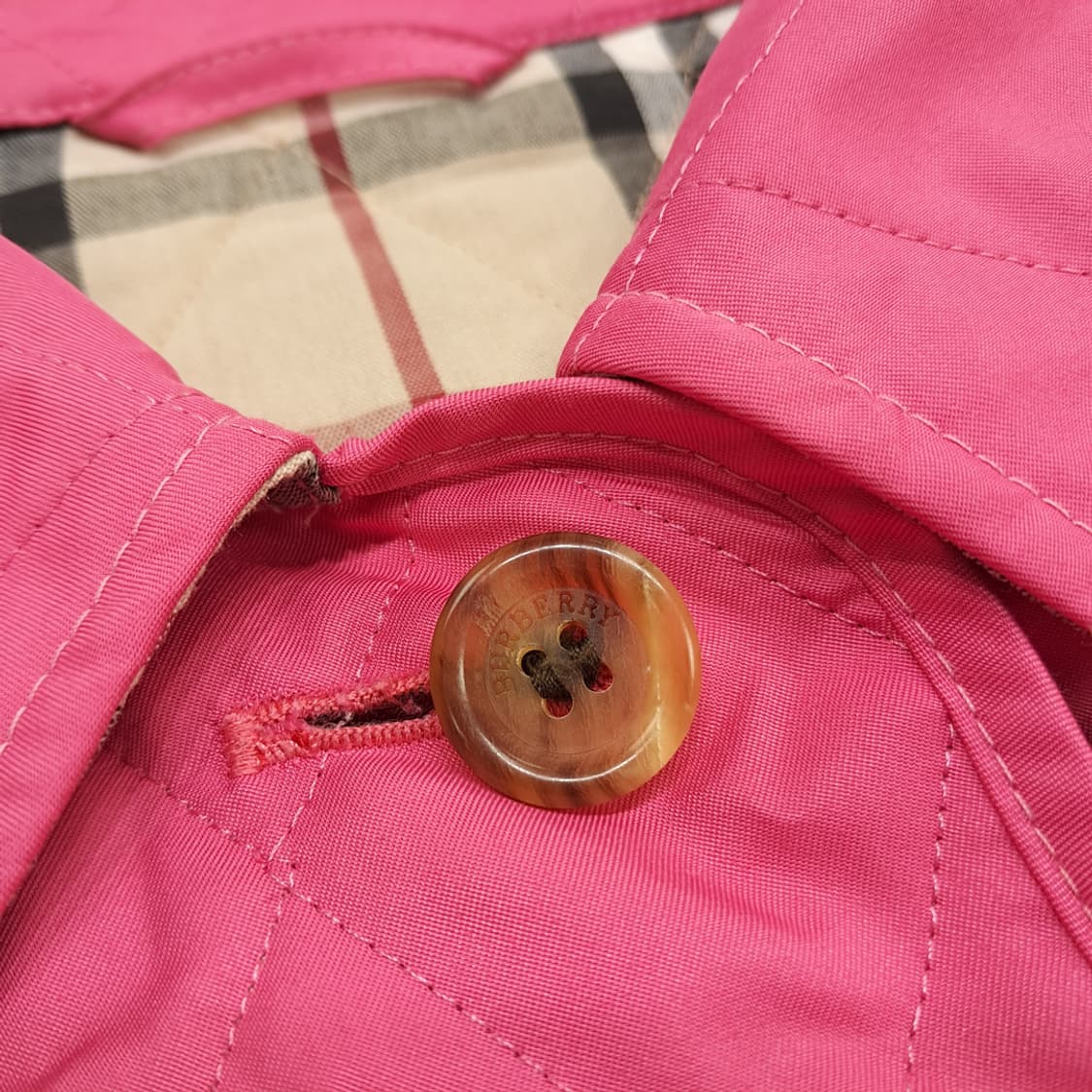 CN651W M 버버리 런던 핑크 퀄팅 자켓 상품이미지4